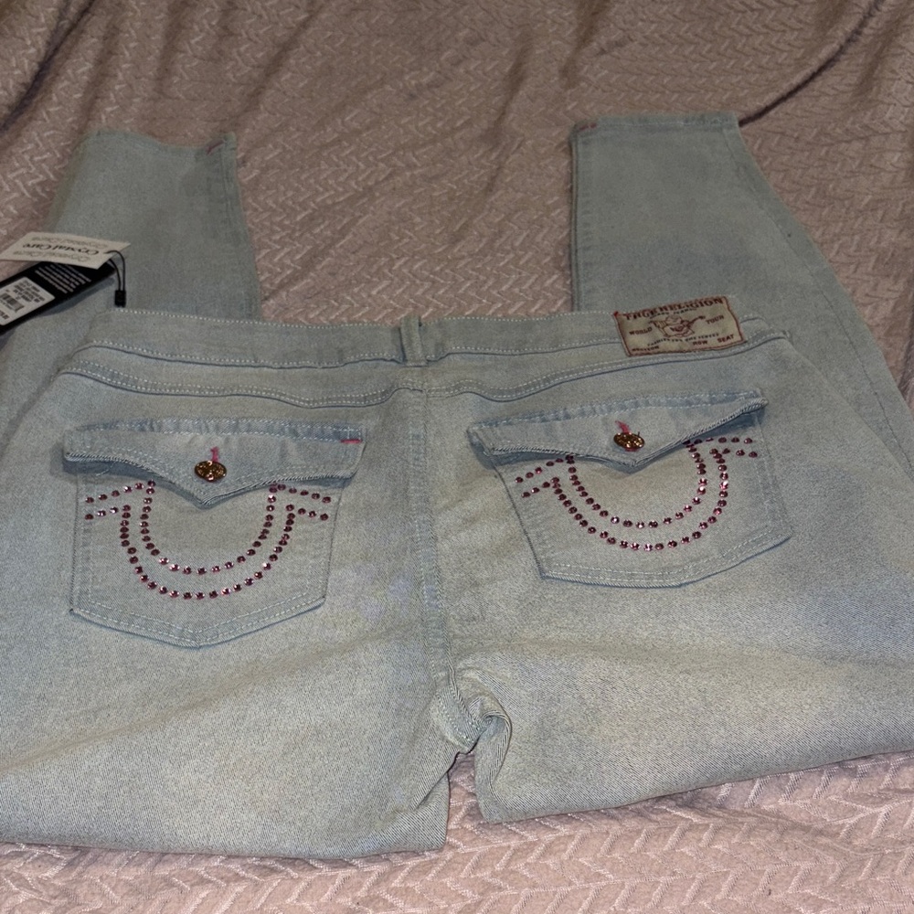 True Religion Light Blue Straight Leg Jeans